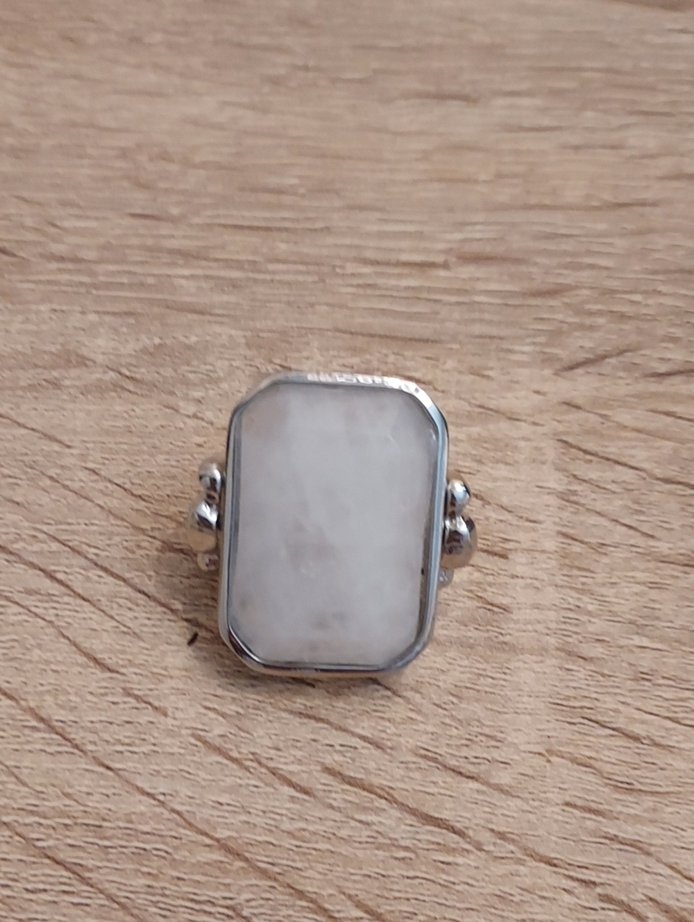 Silver White Stone Statement Ring - Women's Fashion Jewelry